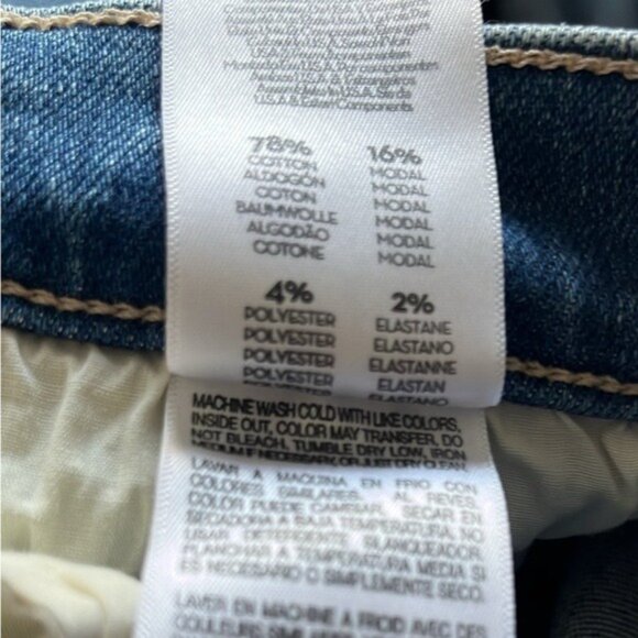 MOTHER Denim The Mid Rise Dazzler Ankle Fray Medium Wash Size 28 NWT MSRP $238 - Picture 5 of 8